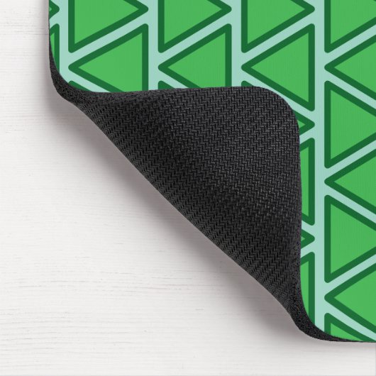 Tapis De Souris Motif triangle vert trois tons Abstrait (Coin)