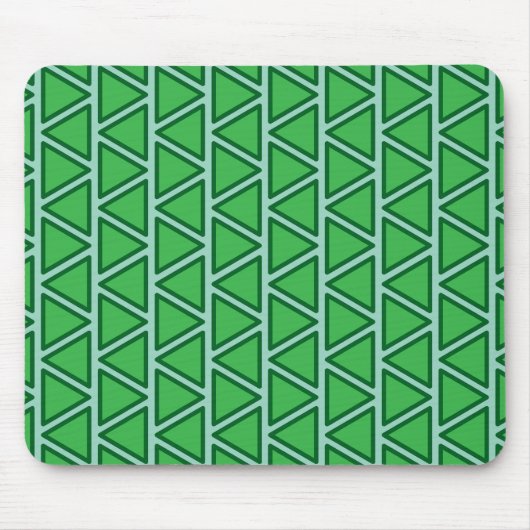 Tapis De Souris Motif triangle vert trois tons Abstrait (Devant)