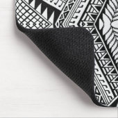 Tapis De Souris Motif tribal Mandala en noir et blanc (Coin)