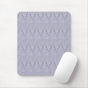 Tapis De Souris Motif tricot diamant faux gris argenté