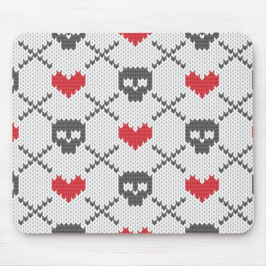 Tapis De Souris Motif tricoté avec des crânes (Devant)