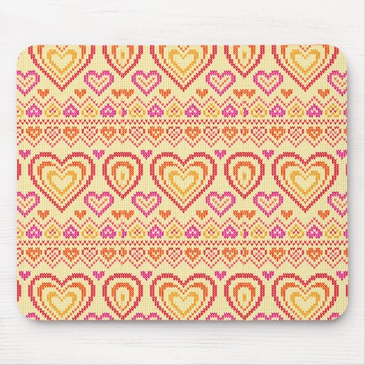 Tapis De Souris Motif tricoté par Saint-Valentin (Devant)