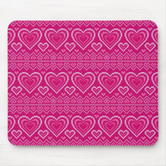 Tapis De Souris Motif tricoté par Saint-Valentin 2 (Devant)