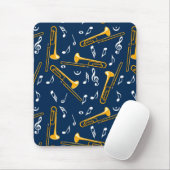 Tapis De Souris Motif Trombone Music Notes (Avec souris)