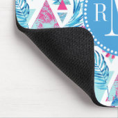 Tapis De Souris Motif tropical de feuille d'aquarelle abstraite (Coin)