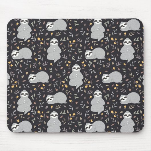 Tapis De Souris Motif tropical de paresse de bébé (Devant)