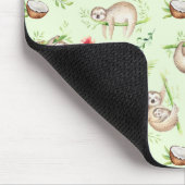 Tapis De Souris Motif tropical de paresse de noix de coco (Coin)