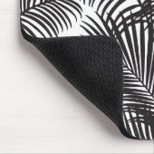 Tapis De Souris Motif tropical noir moderne de palmiers (Coin)
