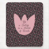 Tapis De Souris Motif Tulipe Rose Simple Douce - Toutes directions (Devant)
