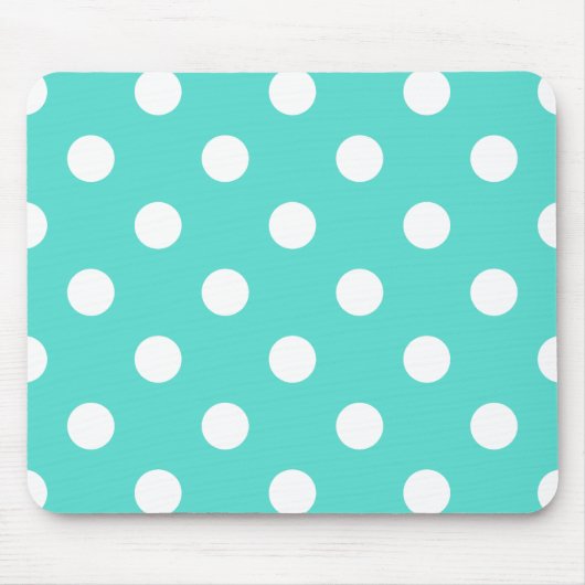 Tapis De Souris Motif turquoise Blue Polka (Devant)
