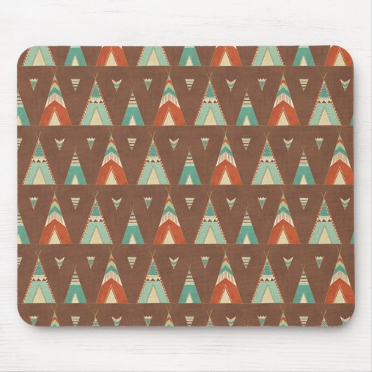 Tapis De Souris Motif turquoise de Teepee d'étape | de Geo de (Devant)