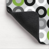 Tapis De Souris Motif vectoriel des points noirs et blancs vert mo (Coin)
