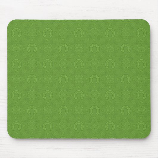 Tapis De Souris Motif vert chanceux d'icônes (Devant)