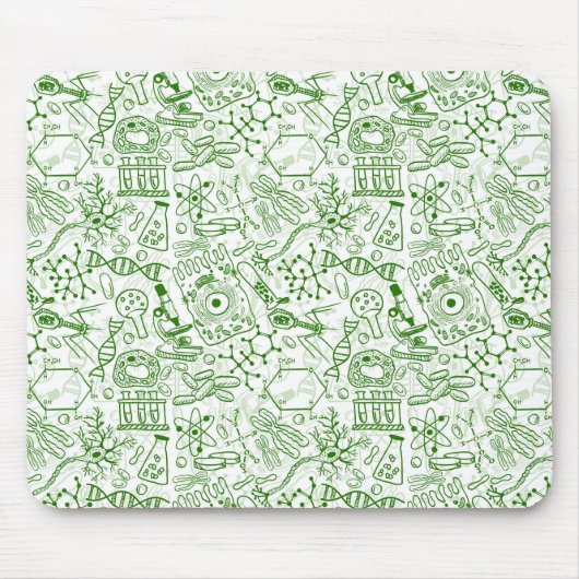 Tapis De Souris Motif vert de biologie (Devant)