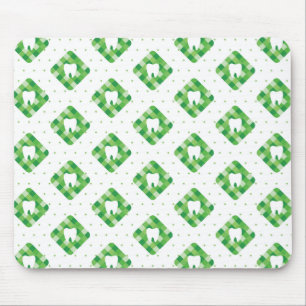 Tapis De Souris Motif vert de dent de plaid