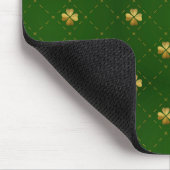 Tapis De Souris Motif vert d'or de trèfle (Coin)