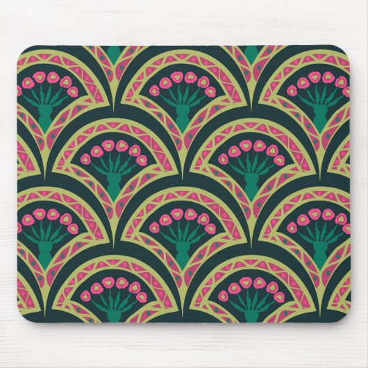 Tapis De Souris motif vert en forme de coquille (Devant)
