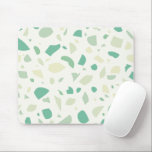 Tapis De Souris Motif vert terrazzo<br><div class="desc">Décor moderne de terrazzo verdâtre.</div>