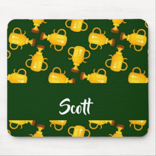 Tapis De Souris Motif vert trophée or