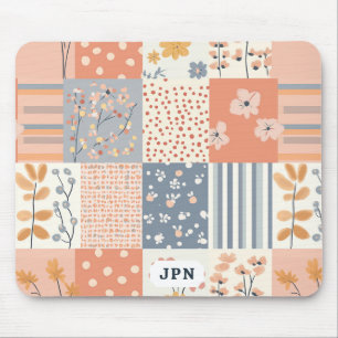 Tapis De Souris Motif vintage à écailles florales - Pastel (9)