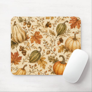 Tapis De Souris Motif vintage de citrouille et de gourdes d'automn