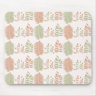 Tapis De Souris Motif Vintage de feuille vert rouge rétro