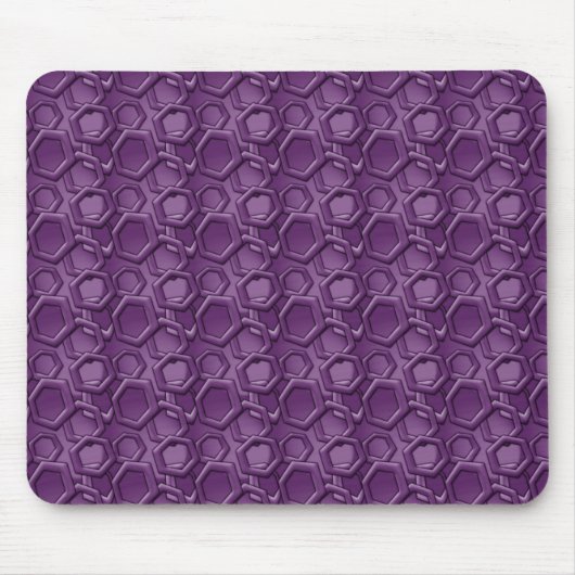 Tapis De Souris Motif Violet Hexagons (Devant)