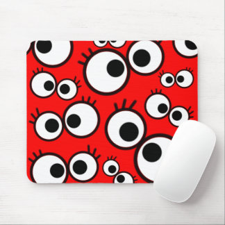 Tapis De Souris Motif Yeux Google Rouges Ludiques