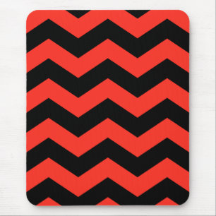 Tapis De Souris Motif Zag rouge et noir