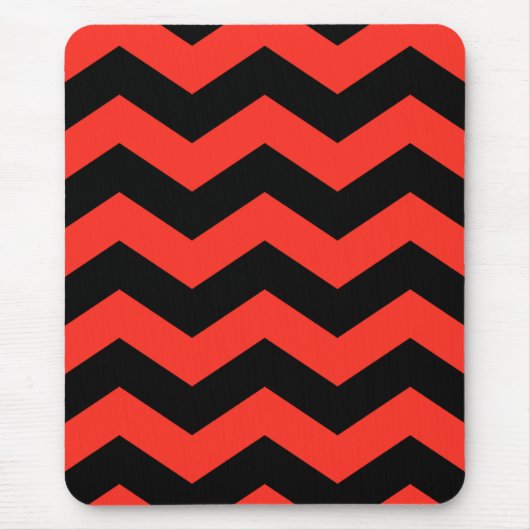 Tapis De Souris Motif Zag rouge et noir (Devant)