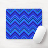 Tapis De Souris Motif zigzag rayures bleues (Avec souris)