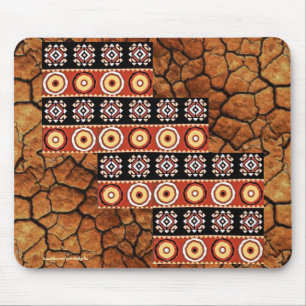 Tapis De Souris Motifs africains authentiques Art tribal Mousepad