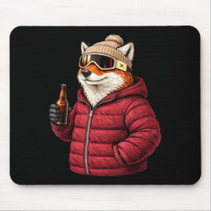 Tapis De Souris Motifs animaux renard party après ski shirt skiAni