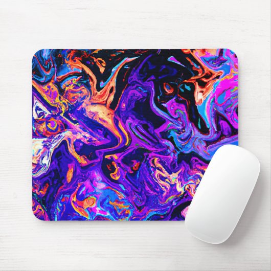 Tapis De Souris Motifs artistiques colorés (Avec souris)