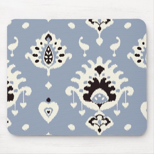 Tapis De Souris Motifs beiges gris mignons de tribal d'ikat (Devant)