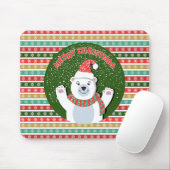 Tapis De Souris Motifs de Noël avec ours en peluche (Avec souris)