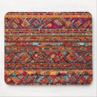 Tapis De Souris "Motifs dynamiques de la Tapisserie tribale"