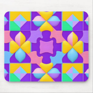 Tapis De Souris Motifs géométriques abstraits colorés