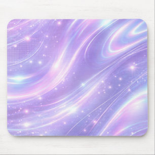 Tapis De Souris Motifs néon violet électrique art IA
