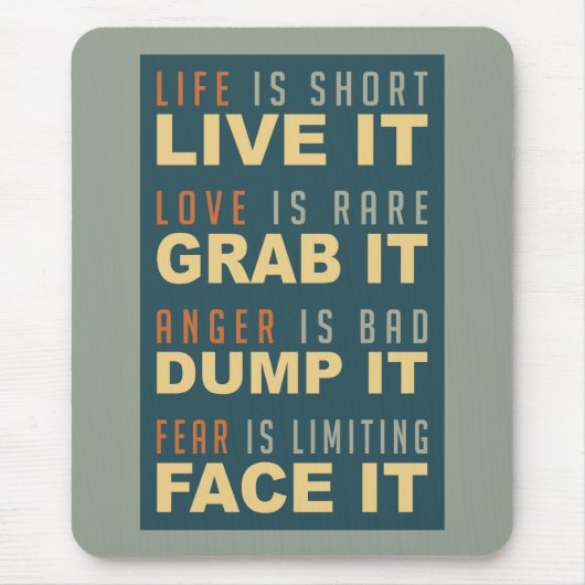 Tapis De Souris Motivation Vie Conseils mousepad (Devant)