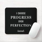 Tapis De Souris Motivational Affirmation Minimalist Black  (Avec souris)