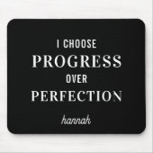 Tapis De Souris Motivational Affirmation Minimalist Black  (Devant)