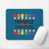 Tapis De Souris Motivational Progress Over Perfection Back To Scho (Avec souris)