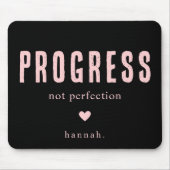 Tapis De Souris Motivational Quote Black and Pink Typography (Devant)