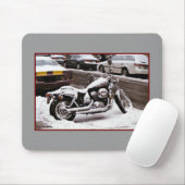 Tapis De Souris 'Moto en hiver' Mousepad (Avec souris)