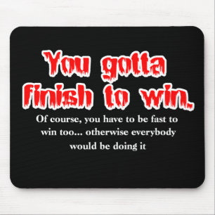 Tapis de souris Motocross Dirt Bike Finish to Win