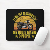 Tapis De Souris Motocyclette de chien (Avec souris)