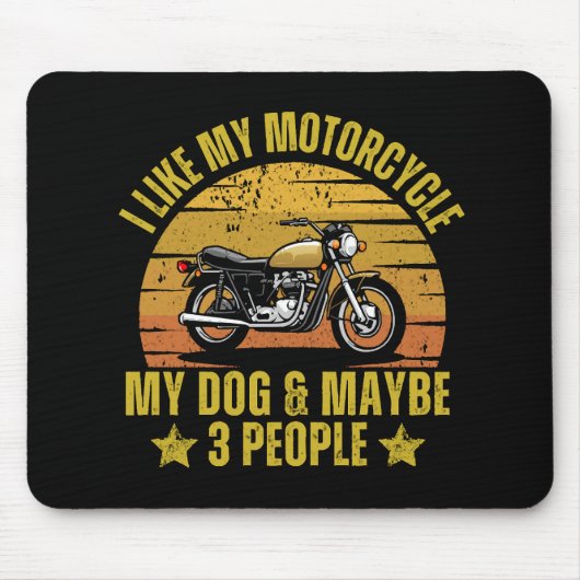 Tapis De Souris Motocyclette de chien (Devant)
