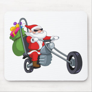 Tapis De Souris motocycliste santa claus