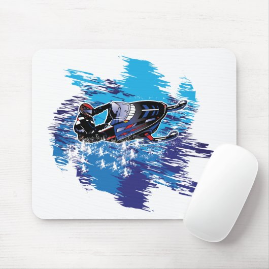 Tapis De Souris Motoneige cool (Avec souris)